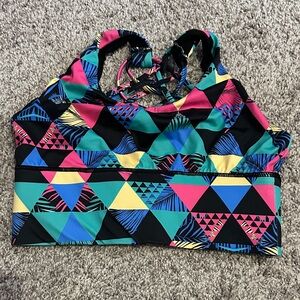 Colorful Geometric Sports Bra